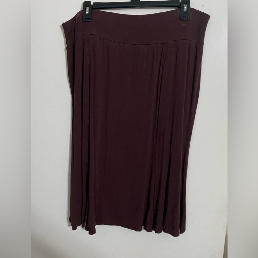 Daisy Fuentes XL brown cotton flowy skirt
